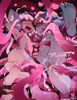2girls ahegao ahoge anal animal_ear_fluff animal_ears armpits ass bandaid bandaid_on_ass bandaid_on_cheek bandaid_on_face bandaid_on_thigh barefoot breasts cat_ears cat_girl cat_tail colored_skin commentary completely_nude cum cum_in_ass cum_in_mouth cum_in_pussy cum_on_ass cum_on_body cum_on_legs cum_on_pussy cum_on_stomach demon_girl demon_horns demon_tail english_commentary facial fanbox_username flat_chest foxinshadow grey_skin half-closed_eyes heart heart_ahoge heart_in_eye highres horns kitty_(kukseleg) multicolored_hair multiple_girls navel nipples nude open_mouth orange_hair original pink_eyes pink_hair pointy_ears purple_eyes purple_hair pussy pussy_juice rape restrained short_hair signature small_breasts soles sound_effects stomach_bulge streaked_hair subscribestar_username symbol_in_eye tail tail_raised teeth tentacle_in_mouth tentacle_sex tentacles thighs toes tongue upper_teeth_only vaginal vienna_(foxinshadow)