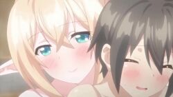 1boy 2girls age_difference animated anime_screenshot aqua_eyes aria_(one_shota_one) ass assertive_female back backless_outfit bath bathing behind_another bench black_hair blonde_hair blush bouncing_breasts breasts censored closed_eyes completely_nude congratulations crotch_grab cum ear_licking ejaculation elf embarrassed erection erection_under_towel fantasy flustered foreskin gasp hand_on_chest handjob highres huge_breasts kissing_cheek kneeling knees_together_feet_apart large_breasts licking looking_at_another looking_at_penis lulu_(one_shota_one) mature_female mixed-sex_bathing moaning multiple_girls navel nipples nude older_female_and_younger_male one_shota_one onee-shota oneshota_the_animation orgasm penis_grab pointy_ears revealing_clothes shared_bathing shota sitting size_difference sound steam subtitled sweater tagme talking testicles towel towel_around_waist trembling twitching video young_boy