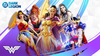 Rule 34 | 5girls, artemis of bana-mighdall, black hair, blue eyes, boots, brown hair, commentary, dc: dark legion, dc comics, donna troy, dress, english commentary, gold bracer, green eyes, headpiece, highres, hippolyta (dc), lasso of truth, leotard, mature female, multiple girls, official art, orange hair, red leotard, sparkling clothes, strapless, strapless dress, strapless leotard, superhero costume, thigh boots, tiara, wonder woman, wonder woman (series)