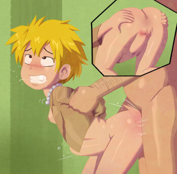 1boy 1girl anus ass hetero highres lisa_simpson loli the_simpsons