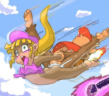 10s 1boy 1girl 2011 ape ape-solutely_hill-arious_moment ass blue_sky bottomless cervical_penetration cervix cloud cloudy_sky deep_penetration diddy_kong dixie_kong donkey_kong_(series) fucked_silly furry hetero kong minuspal monkey monkey_girl motion_blur nintendo sex sky tagme tongue tongue_out x-ray
