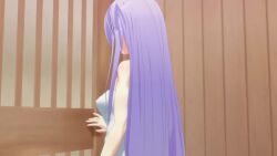 1girl 3d @_@ animated audible_music bath bathing chelsea_arcot highres lying nipples nude on_floor shukufuku_no_campanella sound tagme tripping video