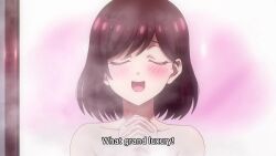 6+girls animated anime_screenshot blood blue_eyes blush breasts brown_eyes brown_hair claire_francois convenient_censoring covering_breasts covering_privates hair_up highres indoors large_breasts lene_aurousseau long_hair multiple_girls naked_towel navel nosebleed nude partially_submerged rae_taylor red_eyes short_hair soap_bubbles sound standing steam steam_censor subtitled talking towel towel_on_head video washing washing_hair watashi_no_oshi_wa_akuyaku_reijou water yuri