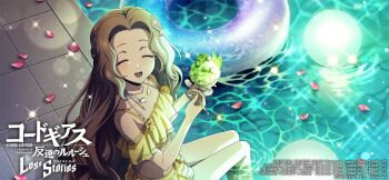 code_geass code_geass:_lost_stories food highres innertube nunnally_vi_britannia official_art petals poolside rose_petals shaved_ice swim_ring swimsuit