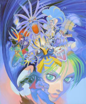 Rule 34 | 2girls, absurdres, anakaris, animal ears, animal hands, armor, bengus, bishamon (darkstalkers), breasts, castle, cat ears, cat girl, claws, cleavage, clenched teeth, darkstalkers, demitri maximoff, demon girl, felicia (darkstalkers), game cg, glowing, glowing eyes, green eyes, green hair, helmet, highres, japanese armor, jon talbain, kabuto (helmet), kuji-in, long hair, looking at viewer, lord raptor, moon, morrigan aensland, multiple boys, multiple girls, mummy, muscular, muscular male, non-web source, official art, promotional art, red eyes, rikuo (darkstalkers), samurai, sasquatch (darkstalkers), smile, teeth, victor von gerdenheim, webbed hands, werewolf