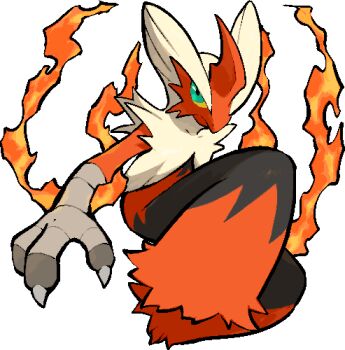 aqua_eyes blaziken claws closed_mouth colored_sclera commentary_request fire full_body gen_3_pokemon kawaanago lowres mega_blaziken mega_pokemon nintendo pokemon pokemon_(creature) pokemon_focus solo transparent_background yellow_sclera