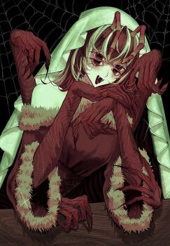 Rule 34 | 1girl, arachne, arthropod girl, arthropod limbs, douk1 1kigire, extra eyes, highres, insect girl, monster girl, multiple limbs, solo, spider girl, taur