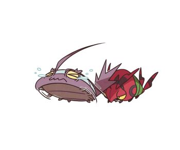 &gt;_&lt; antennae black_eyes bug centipede colored_sclera colored_skin gen_5_pokemon gen_7_pokemon green_skin grey_skin isopod multicolored_skin nintendo no_humans pokemon pokemon_(creature) pokemon_focus purple_skin red_skin ssalbulre tearing_up two-tone_skin venipede wimpod yellow_sclera