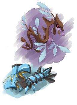 10s clauncher evolution fakemon gen_6_pokemon nintendo pistol_shrimp pokemon pokemon_(creature) pokemon_xy sea_dragon skrelp