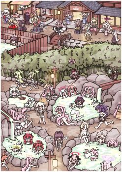 0dot001hz 6+girls absurdres ahoge akira_(blue_archive) ako_(blue_archive) animal_ears aris_(blue_archive) aru_(blue_archive) black_hair blonde_hair blue_archive blue_hair breasts brown_hair chibi commentary demon_girl demon_horns fox_ears full_body green_hair haruka_(blue_archive) highres hikari_(blue_archive) hina_(blue_archive) horns ibuki_(blue_archive) junko_(blue_archive) kasumi_(blue_archive) kazusa_(blue_archive) kisaki_(blue_archive) koharu_(blue_archive) kokona_(blue_archive) koyuki_(blue_archive) long_hair mari_(blue_archive) medium_breasts medium_hair michiru_(blue_archive) midori_(blue_archive) miyako_(blue_archive) miyu_(blue_archive) momoi_(blue_archive) multiple_girls mutsuki_(blue_archive) natsu_(blue_archive) neru_(blue_archive) nozomi_(blue_archive) nude onsen pink_hair ponta_itachi red_hair seia_(blue_archive) shigure_(blue_archive) sitting sora_(blue_archive) standing symbol-only_commentary twintails very_long_hair white_hair yuuka_(blue_archive)