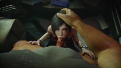 1boy 1girl 3d ada_wong age_difference aged_down animated black_hair black_nails capcom fat fat_man fellatio fingernails flat_chest hand_on_another&#039;s_head hetero highres irrumatio kaogum loli looking_at_viewer looping_animation nail_polish nipples nude old old_man oral penis pov pov_crotch pov_hands resident_evil short_hair size_difference solo_focus sound tagme uncensored video