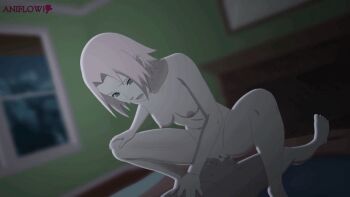1boy 1girl aniamted_gif aniflow animated bad_tag breasts cowgirl_position femdom hand_on_stomach haruno_sakura naruto naruto_(series) naruto_shippuuden nude sai straddling vaginal
