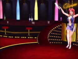 1girl 3d animated ass audible_music blush bouncing_breasts braid breasts censored_nipples convenient_arm convenient_censoring covering_breasts covering_crotch covering_privates cuffs dancing disembodied_hand earrings feet full-face_blush green_eyes handcuffs high_heels hong_meiling jewelry large_breasts long_hair mikumikudance_(medium) mouth_hold nude out-of-frame_censoring ponkanman ponytail red_hair solo sound spread_legs standing tickle_torture tickling touhou video x-ray_vision