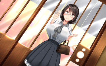 1girl breasts highres huge_breasts kawahagitei tagme