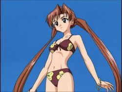 3girls animated aria_(sister_princess) asphyxiation ass bikini bikini_bottom_only black_bikini blue_hair breasts brown_eyes brown_hair cloud cloudy_sky collarbone diving diving_board diving_mask drowning floral_print floral_print_bikini goggles jewelry multiple_girls navel necklace outdoors partially_submerged pool print_bikini purple_eyes rinrin_(sister_princess) sakuya_(sister_princess) short_hair sister_princess sky smile snorkel solo swimsuit tagme tank_top tankini twintails video wading water