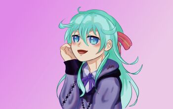 Rule 34 | 1girl, grimms notes, grimms notes gakuen, hand up, long hair, looking at viewer, open mouth, painterly, princess aurora (gakuen) (grimms notes), princess aurora (grimms notes), smile, solo, upper body, user znxp2532