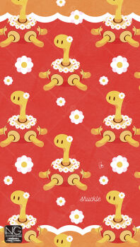 black_eyes flower flower_necklace gen_2_pokemon highres jewelry lei meme_(sleepsheep) necklace nintendo no_humans pokemon pokemon_(creature) pokemon_focus shell shuckle solid_oval_eyes white_flower