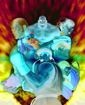 Rule 34 | 3girls, 5boys, absurdres, ahoge, alex (street fighter), bald, blonde hair, blue leotard, boots, braid, brown hair, cammy white, capcom, chun-li, dark skin, derivative work, double bun, dougi, eyepatch, fingerless gloves, forehead jewel, garrison cap, gloves, hagoromo, hair bun, hat, headband, highres, huge ahoge, leotard, m. bison, mori toshiaki, multiple boys, multiple girls, official art, open mouth, purple hair, realistic, red headband, ribbed leotard, rose (street fighter), ryu (street fighter), sagat, shawl, sleeved leotard, street fighter, street fighter i, street fighter ii (series), street fighter iii (series), street fighter zero (series), thong leotard, twin braids, urien, white hair