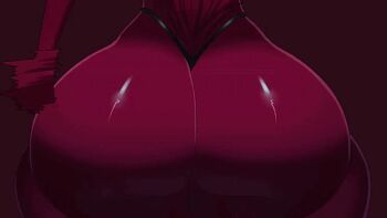 1girl against_glass animated animated_gif anus ass ass_focus ass_on_glass ass_press ass_shake colored_skin five_nights_at_freddy&#039;s five_nights_in_anime:_after_hours_(fangame) five_nights_in_anime_(fangame) fox_girl fox_tail foxy_(fnaf) game_cg huge_ass panties panty_pull pov red_background red_fur red_skin shiny_skin solo spanked spanking spanking_self tail thong underwear undressing wollu