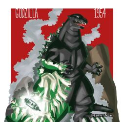 Rule 34 | bone, chemical weapon, chemicals, claws, dinosaur, giant, giant monster, godzilla, godzilla (series), gojira, kaijuu, monster, no humans, open mouth, oxygen destroyer, pointy tail, pyrasterran, ribs, sea monster, sharp teeth, skeleton, spikes, tail, teeth, toho, weapon, weapon of mass destruction