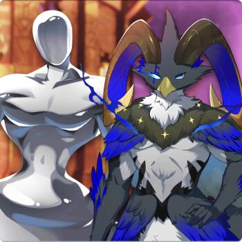 Rule 34 | beak, centaur (monster farm), horns, jell (monster farm), line: monster farm, liquid body, metal body, metaly (monster farm), monster, monster farm, odin (monster farm), official art, one-eyed, slime