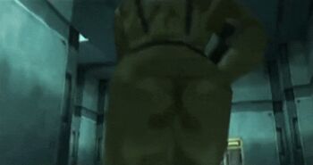 1girl 3d animated animated_gif ass ass_focus cutscene meryl_silverburgh metal_gear_(series) metal_gear_solid pov solo video_game_screencap walking