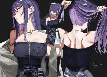 1girl absurdres breasts closed_eyes highres medium_breasts ryoyu_(ryoyustarlight) tagme tying_hair