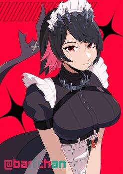 absurdres barfchan ellen_joe fins fish_tail highres maid maid_headdress shark_tail tail zenless_zone_zero