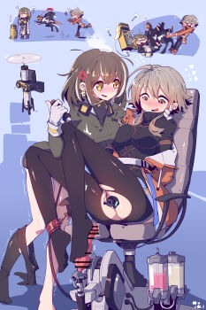 ! !! >_< 2girls :d ? ^^^ absurdres ahoge anger_vein animal_penis arknights arms_behind_back artistic_error bar_censor bdsm bird_mask black_legwear black_sweater blue_background blush bondage boots bound breasts brown_eyes brown_footwear brown_hair camera censored chair character_censor chinese_commentary clothes_pull clothing_cutout coat controller crotch_cutout cuffs dildo doctor_(arknights) dog_penis drone earrings full_body gloves green_sweater grey_gloves hair_between_eyes head_steam highres hood hooded_coat imazawa jewelry jumping knotted_dildo knotted_penis large_variant_set leaning_forward light_brown_hair looking_down magallan_(arknights) mask mask_around_neck mayer_(arknights) medium_breasts medium_hair messy_hair multicolored_hair multiple_girls nervous_sweating no_panties no_shoes non-humanoid_robot novelty_censor off_shoulder open_clothes open_coat open_mouth orange_coat pantyhose pantyhose_around_one_leg pantyhose_pull penis pulling pussy_juice rape remote_control restrained revenge ribbed_sweater robot robot_animal robot_dog robot_sex rope running sanpaku sex_machine sex_toy shackles shibari short_hair sidelocks simple_background sitting skates smile standing streaked_hair sweat sweater taut_clothes tearing_up tears torn_clothes torn_legwear trembling turtleneck turtleneck_sweater two-tone_hair v-shaped_eyebrows variant_set white_coat white_hair winter_clothes winter_coat xd yellow_eyes