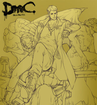 balusah capcom dante_(dmc:_devil_may_cry) demon devil devil_may_cry devil_may_cry_(series) dmc:_devil_may_cry horns monster original pixiv_thumbnail sparda statue