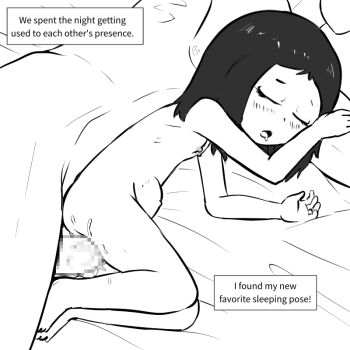 1boy 1girl age_difference alternate_hairstyle armpits becky_blackbell censored completely_nude cum cum_in_pussy cumdrip drooling female_focus flat_chest hetero husband_and_wife loli lying medium_hair monochrome mosaic_censoring nude on_side pectorals penis powerofsin pussy_juice sex sleep_molestation sleeping solo_focus spy_x_family stomach_bulge toned toned_male twilight_(spy_x_family) vaginal
