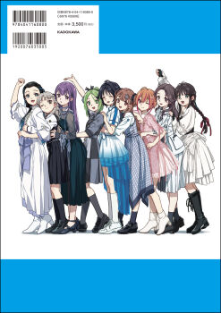 22/7 :d ;) ^_^ absurdres ahoge anata_de_nakucha aqua_hair arm_up ato_de_wakaru_koto barcode belt belt_buckle black_belt black_boots black_bow black_dress black_gloves black_hair black_hairband black_ribbon black_shoes black_socks blue_eyes bodice boku_wa_konya_deteiku boots bow bow_hairband bowtie braid braided_ponytail brown_eyes brown_hair buckle center-flap_bangs clenched_hand closed_eyes closed_mouth cover cover_page crescent crescent_hair_ornament diagonal-striped_bow diagonal-striped_bowtie diagonal-striped_clothes dress emblem everyone fanged_bangs fingerless_gloves from_side full_body gloves gradient_hair green_eyes green_hair green_ribbon grey_bow grey_bowtie grey_eyes grey_hair grey_socks hair_between_eyes hair_bow hair_ornament hair_ribbon hairband hairclip hand_on_another&#039;s_waist high_ponytail highres himuro_mizuki horiguchi_yukiko hug hug_from_behind ichinose_hotaru idol_clothes isbn keisanchuu_new_costume kiryu_touko kumorizora_no_mukou_wa_hareteiru loafers long_dress long_hair long_sleeves looking_at_viewer medium_dress mole mole_under_eye multicolored_hair nagamine_kaede nishiura_sora official_art one_eye_closed open_mouth orange_hair orihara_sumika parted_bangs pinafore_dress pink_dress pink_hair plaid_belt plaid_clothes plaid_dress pleated_dress ponytail purple_eyes purple_hair red_ribbon ribbon rock_wa_shinanai see-through_clothes see-through_sleeves sera_honoka shirt shoes short_hair short_sleeves side_braid sidelocks single_braid sleeveless sleeveless_dress smile sneakers socks standing streaked_hair striped_bow striped_bowtie striped_clothes takigawa_miu two-tone_hair two_side_up upper_body wavy_hair white_boots white_bow white_dress white_ribbon white_shirt white_shoes white_socks yagami_toa yes_to_no_no_aida_ni