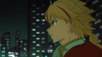 Rule 34 | 2boys, animated, battle, blonde hair, city, fate/strange fake, fate (series), gilgamesh (fate), multiple boys, night, richard i (fate), tagme, video