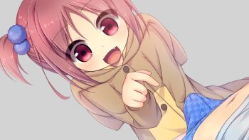 1boy 1girl :d animal_costume animal_hood aoi_aruma blue_male_underwear boxers bulge cosplay cowboy_shot dog_costume erection erection_under_clothes fang flat_chest game_cg hood jissai_no_tokoro kigurumi kumura_hibari_(jissai_no_tokoro) loli looking_at_penis lying male_underwear navel on_back open_mouth pink_eyes pink_hair poking shirt short_hair sidelocks simple_background smile standing transparent_background twintails underwear variant_set white_shirt