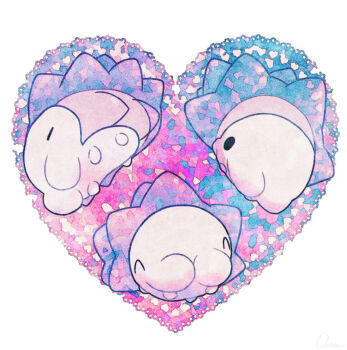 absurdres animal_focus closed_mouth commentary_request full_body gen_8_pokemon happy heart highres nintendo no_humans ouran pokemon pokemon_(creature) simple_background snom solid_oval_eyes white_background