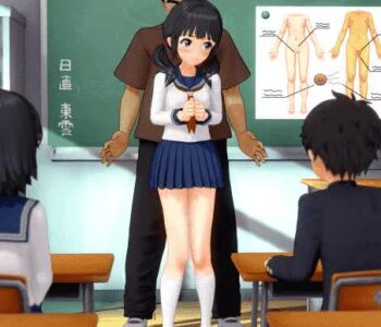2boys 2girls 3d age_difference animated ascot assisted_exposure black_hair blue_skirt blush bottomless breasts censored chalkboard classroom clothed_sex clothes_pull cum cum_in_pussy cumdrip desk diagram held_up hetero indoors japanese_text koikatsu_(medium) loli lowres minazuki_manami mosaic_censoring multiple_boys multiple_girls older_male_and_younger_female original penis public_indecency pussy red_ascot reverse_suspended_congress school school_desk school_uniform serafuku sex sex_ed sex_from_behind shirt shoe_soles skirt skirt_pull small_breasts socks spread_legs tagme teacher teacher_and_student testicles vaginal video white_shirt white_socks