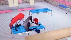 2girls 3d age_difference aged_up animated artist_self-insert breasts colored_nipples demon_girl fyrel highres huge_breasts koikatsu_(medium) loli multiple_girls nashfyrel onee-loli original purple_nipples pussy self-upload selfcest small_breasts tagme time_paradox tribadism uncensored video yuri