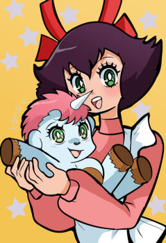 Rule 34 | 1girl, holding, open mouth, stars, unico (character), unicorn