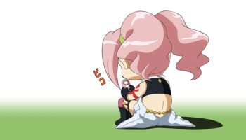 00s animated animated_gif anya_alstreim cellphone chibi code_geass non-repeating_animation phone pink_hair solo thighhighs