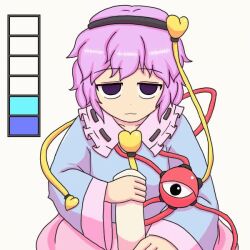 1girl animated edging empty_eyes femdom gauge hairband handbrake_(medium) handjob kigan&#039;eiji komeiji_satori long_sleeves looking_at_viewer lowres orgasm_denial pink_hair short_hair smile smug tagme third_eye touhou video