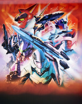 2012 3boys afterburner armor canards canopy choujikuu_yousai_macross contrail dated dual_persona energy_cannon fire_valkyrie flying gunpod helmet highres isamu_dyson itano_circus jolly_roger looking_at_viewer macross macross:_do_you_remember_love? macross:_the_first macross_30 macross_7 macross_frontier macross_frontier:_itsuwari_no_utahime macross_plus macross_zero mecha missile multiple_boys official_art pilot pilot_suit promotional_art radar_dish radio_antenna realistic robot roundel s.m.s. sasaki_leon scan science_fiction sdf-2 shoulder_armor spacecraft spacesuit tenjin_hidetaka thrusters traditional_media u.n._spacy upper_body variable_fighter vehicle_focus vf-0 vf-1 vf-11 vf-1s vf-25 yf-19 yf-21 yf-29 yf-30