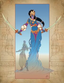 2girls arabian_clothes artist_request baggy_pants bare_hips bare_shoulders black_hair blue_eyes blue_skin bracelet breastless_clothes breasts casual_nudity colored_skin covered_mouth crotchless crotchless_pants detached_sleeves diadem dual_wielding feathers full_body genie heroes_of_might_and_magic high_heels holding holding_sword holding_weapon jewelry loincloth long_hair medium_breasts middle_eastern_architecture might_and_magic might_and_magic:heroes_vii multiple_girls no_bra no_panties pants pasties pelvic_curtain puffy_sleeves revealing_clothes scimitar shoulder_pads summoning sword tassel tassel_pasties topless_female transparent_person turban weapon witch