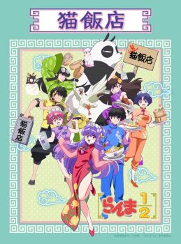 hibiki_ryouga highres kuonji_ukyou mousse_(duck)_(ranma_1/2) mousse_(ranma_1/2) p-chan ranma-chan ranma_1/2 remake saotome_genma_(panda) saotome_ranma shampoo_(cat) shampoo_(ranma_1/2) tendou_akane
