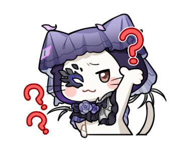 :3 ? ?? animal animal_focus arm_up artist_request blue_flower blue_rose blush_stickers brooch brown_eyes cat cloak closed_mouth clothed_animal confused cropped_torso ear_covers fake_wings flower flower_brooch frilled_cloak furrowed_brow grey_flower grey_rose grey_wings hand_on_own_hip hood hood_up hooded_cloak infinity_nikki jewelry looking_at_viewer momo_(nikki) nikki_(series) no_humans official_alternate_costume official_art one_eye_covered petals purple_cloak purple_flower purple_rose purple_veil rose skeletal_wings smile transparent_background veil whiskers white_cat wings