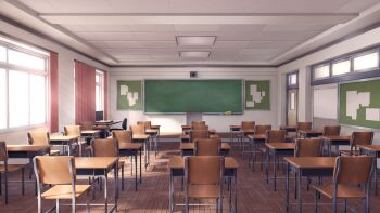 board_eraser bulletin_board ceiling ceiling_light chair chalk chalkboard classroom commentary computer computer_keyboard computer_mouse curtains day desk doki_doki_literature_club door door_handle english_commentary floor game_cg highres indoors monitor no_humans non-web_source office_chair paper podium public_address_system school school_desk sunlight swivel_chair table tile_ceiling tiles velinquent whiteboard window window_shadow wooden_chair wooden_desk wooden_door wooden_floor wooden_table