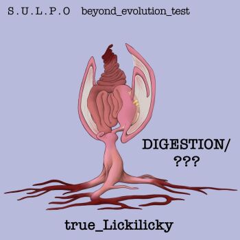 blue_background body_horror bub.bleazk colored_skin commentary english_commentary english_text fakemon full_body gen_4_pokemon gradient_tail gradient_tentacles grey_background horror_(theme) lickilicky long_tail monster multiple_tongues neck nintendo no_humans pink_skin pokemon pokemon_(creature) pokemon_focus simple_background solo tail tentacle_tongue tentacles wings