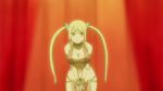 1girl 6+boys alternate_hairstyle animated ass audience backboob barefoot bikini blonde_hair bouncing_breasts bracelet breasts brown_eyes butt_crack cleavage dancing fairy_tail feet floral_pattern harem_outfit highres jewelry large_breasts loincloth lucy_heartfilia multiple_boys navel panties spinning stage swimsuit tagme twintails underboob underwear video wide_hips