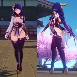 1girl 3d animated ass braid curvy genshin_impact hazeker huge_ass long_hair low-braided_long_hair low-tied_long_hair multiple_views raiden_shogun thick_thighs thighs very_long_hair video walking wide_hips