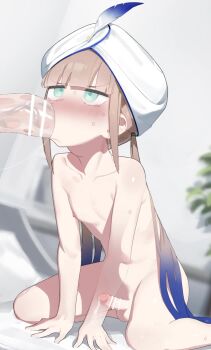 2boys animated aqua_eyes bar_censor blue_hair blush brown_hair captain_nemo_(fate) censored completely_nude cum deepthroat ejaculating_while_penetrated ejaculation fate/grand_order fate_(series) fellatio foreskin gradient_hair handsfree_ejaculation heart heart-shaped_pupils highres long_hair looping_animation male_focus mizumizuni multicolored_hair multiple_boys nemo_(fate) nude oral penis phimosis shota stomach_bulge symbol-shaped_pupils tagme trap turban very_long_hair video white_turban x-ray yaoi