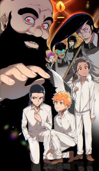 Rule 34 | 1other, 2girls, 5boys, aged down, androgynous, apron, bad id, bad twitter id, bald, beard, black dress, black hair, bleach, bleach: can't fear your own world, bleach: sennen kessen-hen, blonde hair, blunt bangs, brown eyes, brown hair, brown shoes, crossdressing, crossdressing (mtf), dark skin, dress, enpissi, facial hair, ginjou kuugo, glasses, hair slicked back, highres, hikifune kirio, hyousube ichibei, kirinji tenjirou, kurosaki ichigo, multicolored hair, multiple boys, multiple girls, nimaiya ouetsu, on one knee, opaque glasses, orange hair, parody, pompadour, purple hair, red eyes, shoes, shutara senjumaru, smile, teeth, twitter username, two-tone hair, ubuginu hikone, undercut, yakusoku no neverland